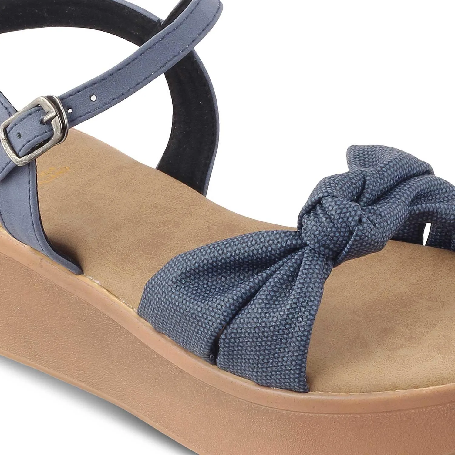 The Brera Blue Women's Platform Wedge Sandals Tresmode