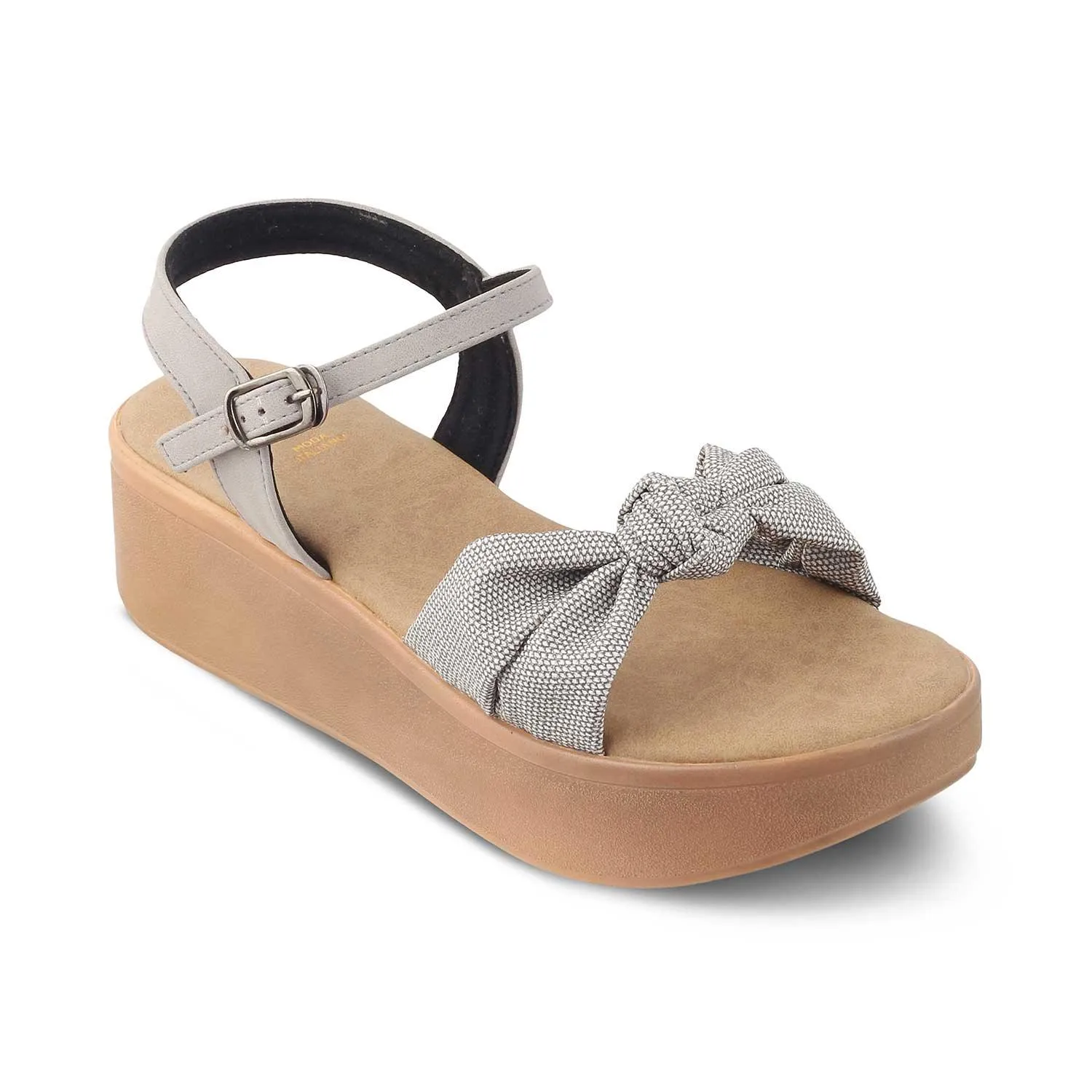 The Brera Grey Women's Platform Wedge Sandals Tresmode