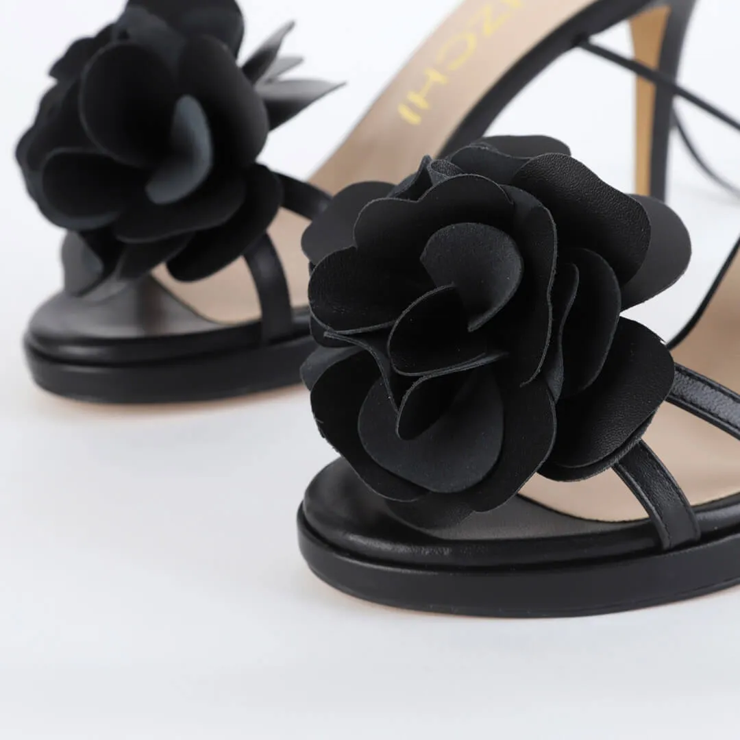 *UK size 2.5 - BLOSSOM - black, 9/1cm heels