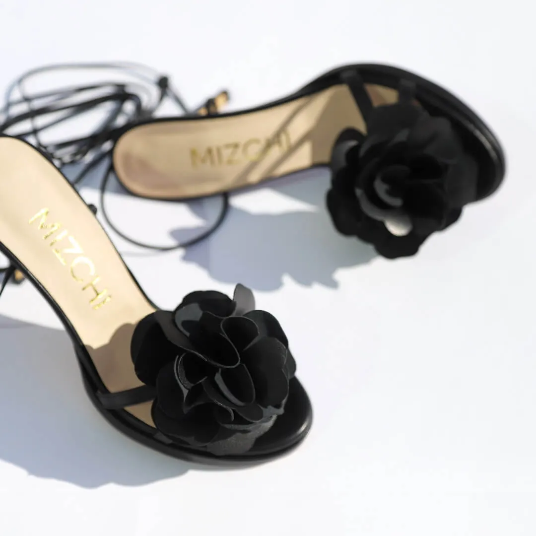 *UK size 2.5 - BLOSSOM - black, 9/1cm heels