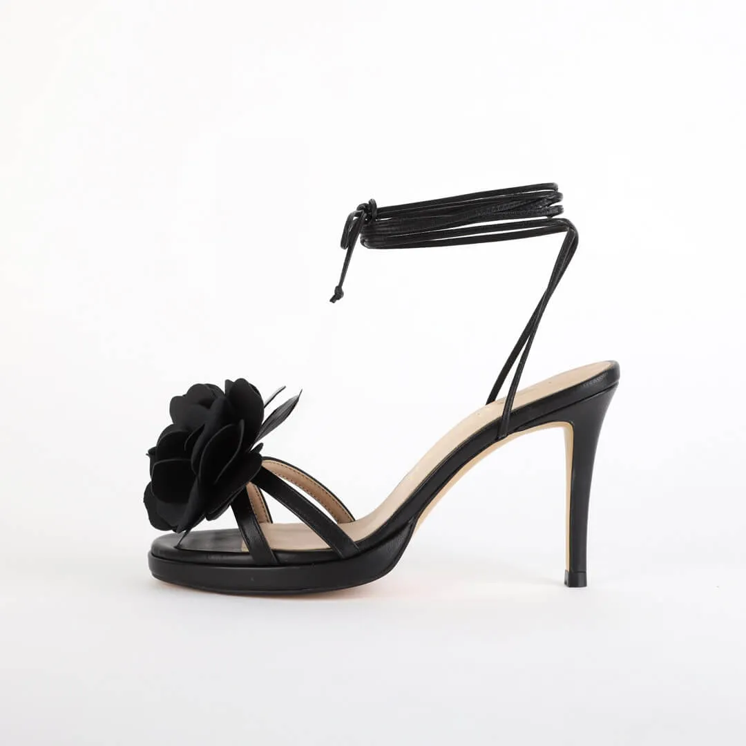 *UK size 2.5 - BLOSSOM - black, 9/1cm heels