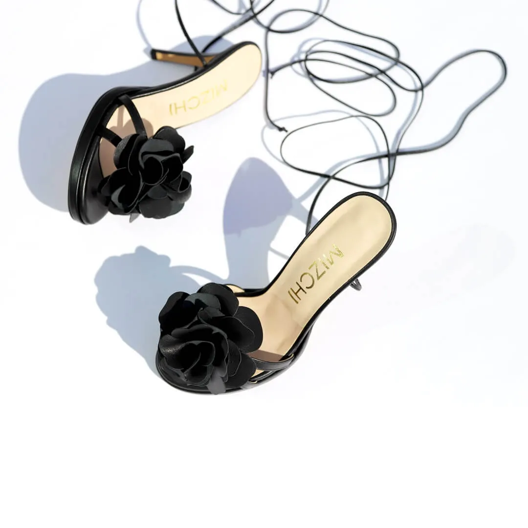 *UK size 2.5 - BLOSSOM - black, 9/1cm heels