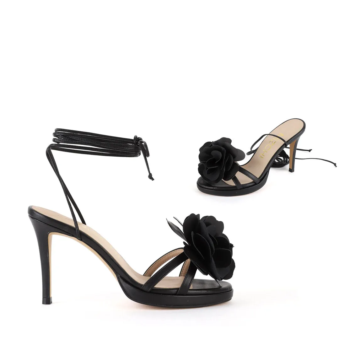 *UK size 2.5 - BLOSSOM - black, 9/1cm heels