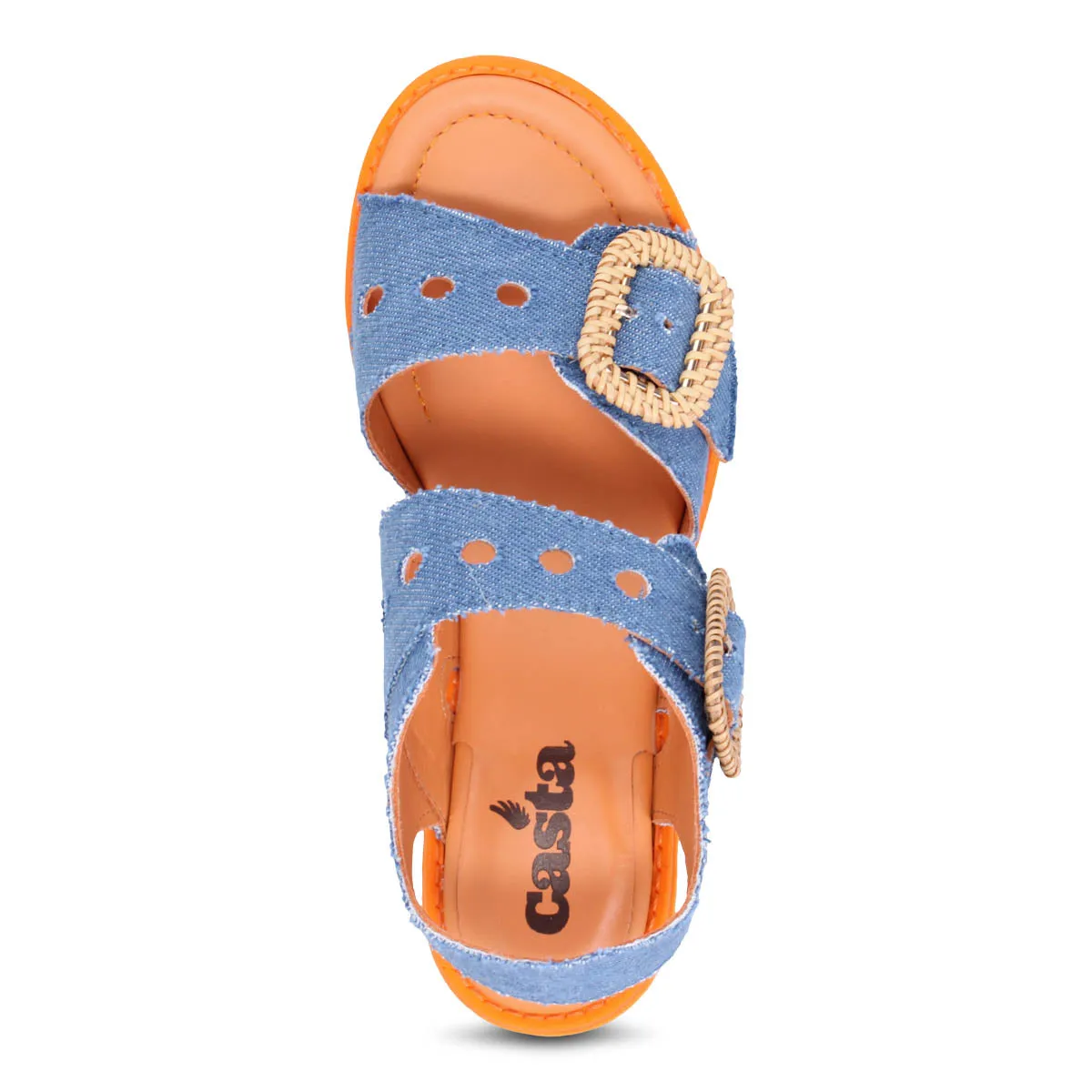 Unika Denim Heeled Sandal