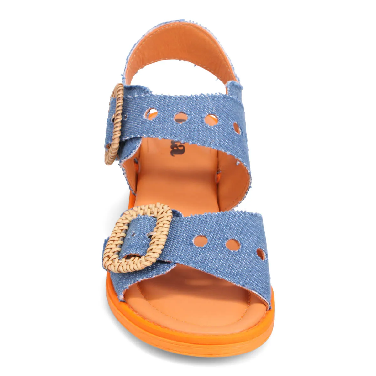 Unika Denim Heeled Sandal