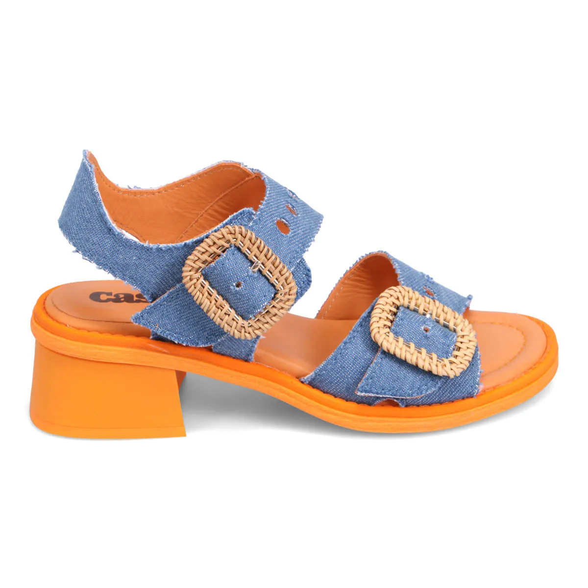 Unika Denim Heeled Sandal