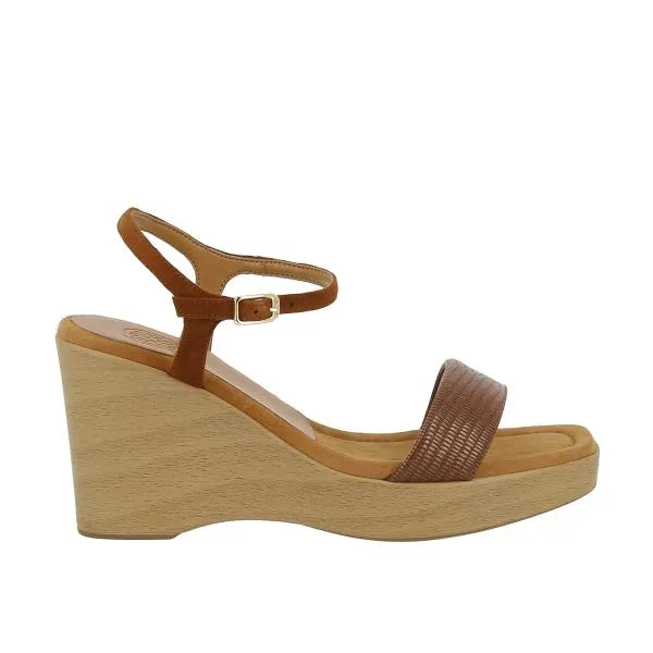 Unisa Rita Dark Tan Wedge Sandal