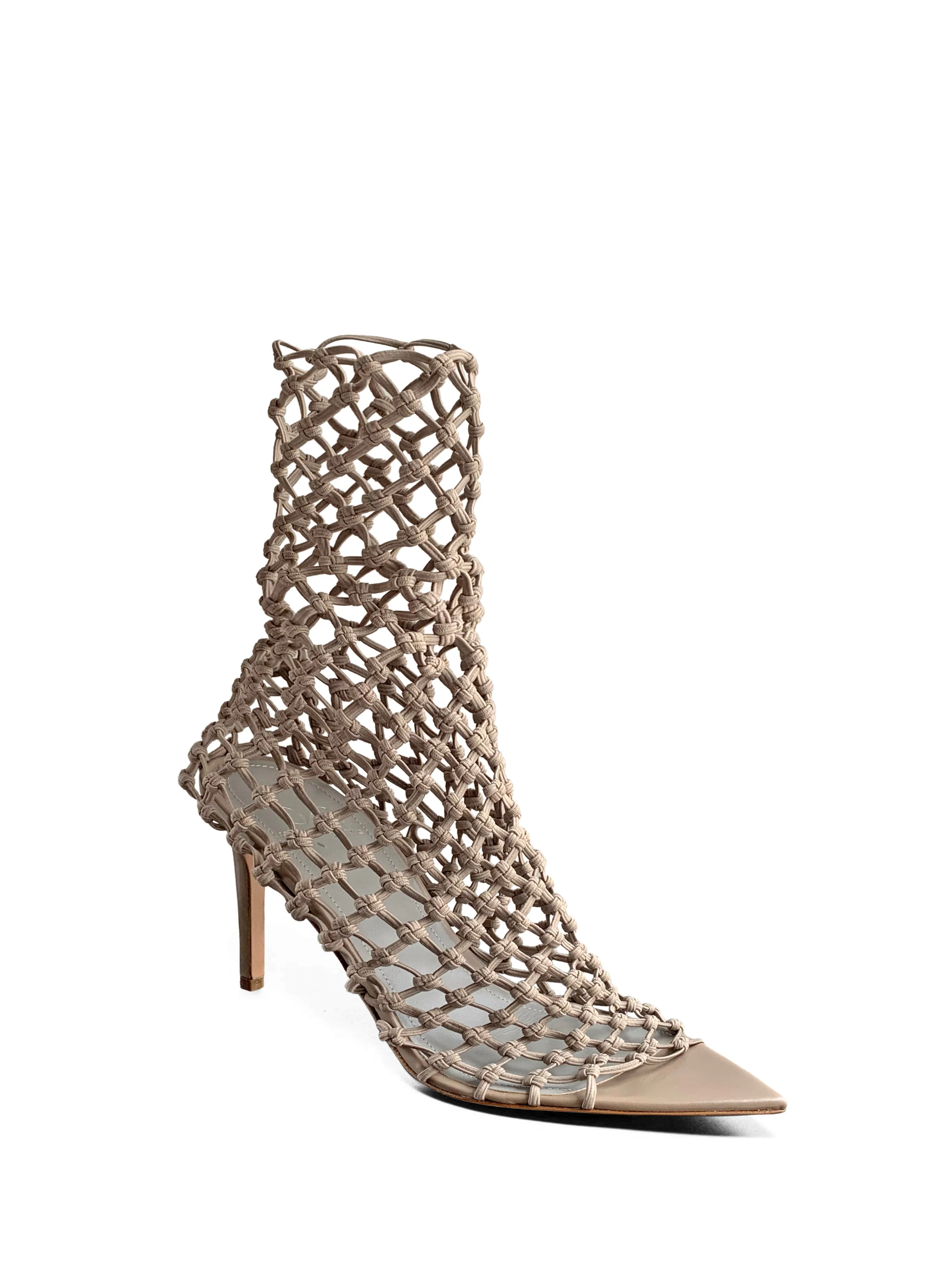 VELA 80 TAUPE NET SOCK SANDALS