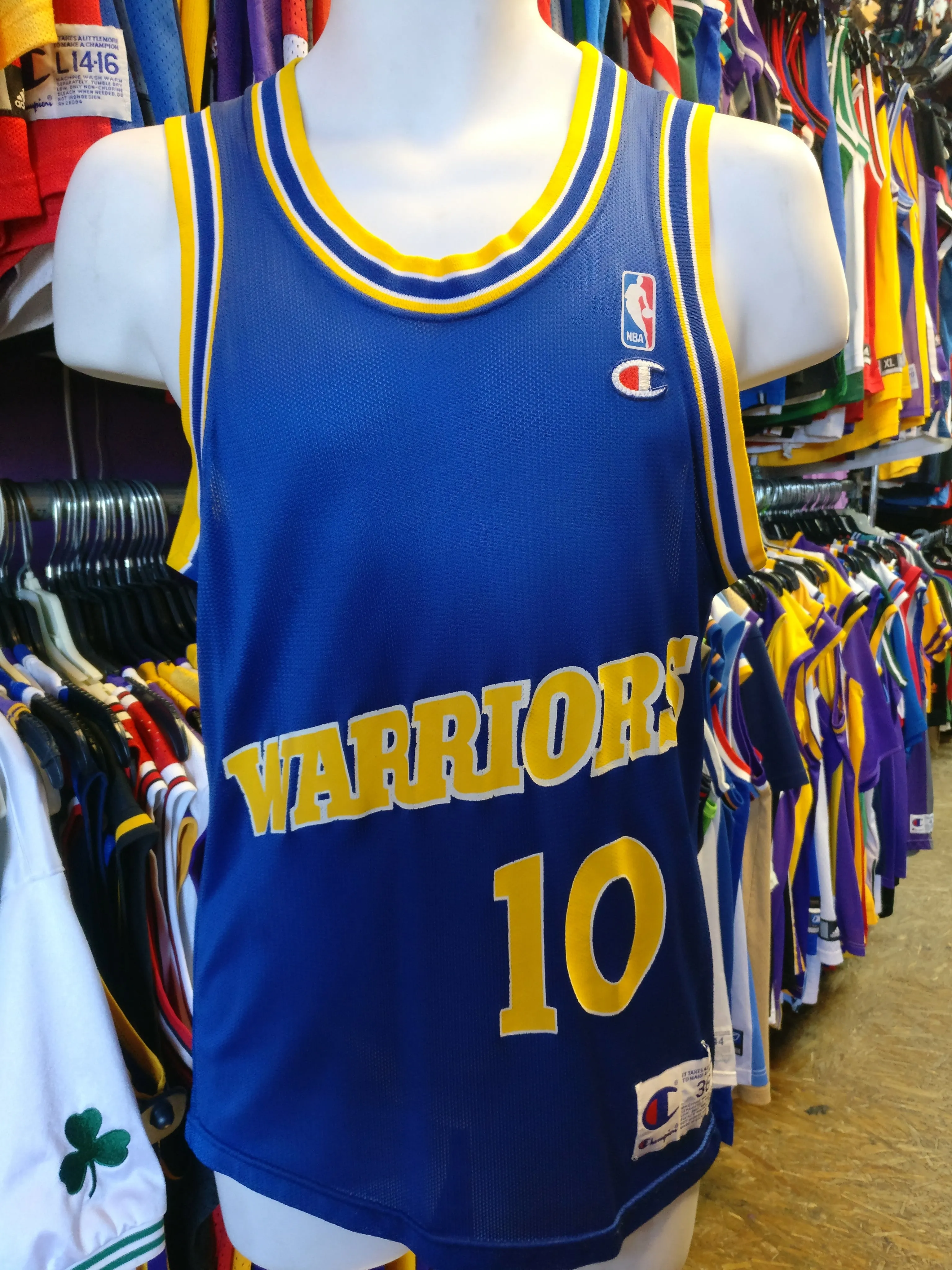 Vintage #10 TIM HARDAWAY Golden State Warriors NBA Champion Jersey 36