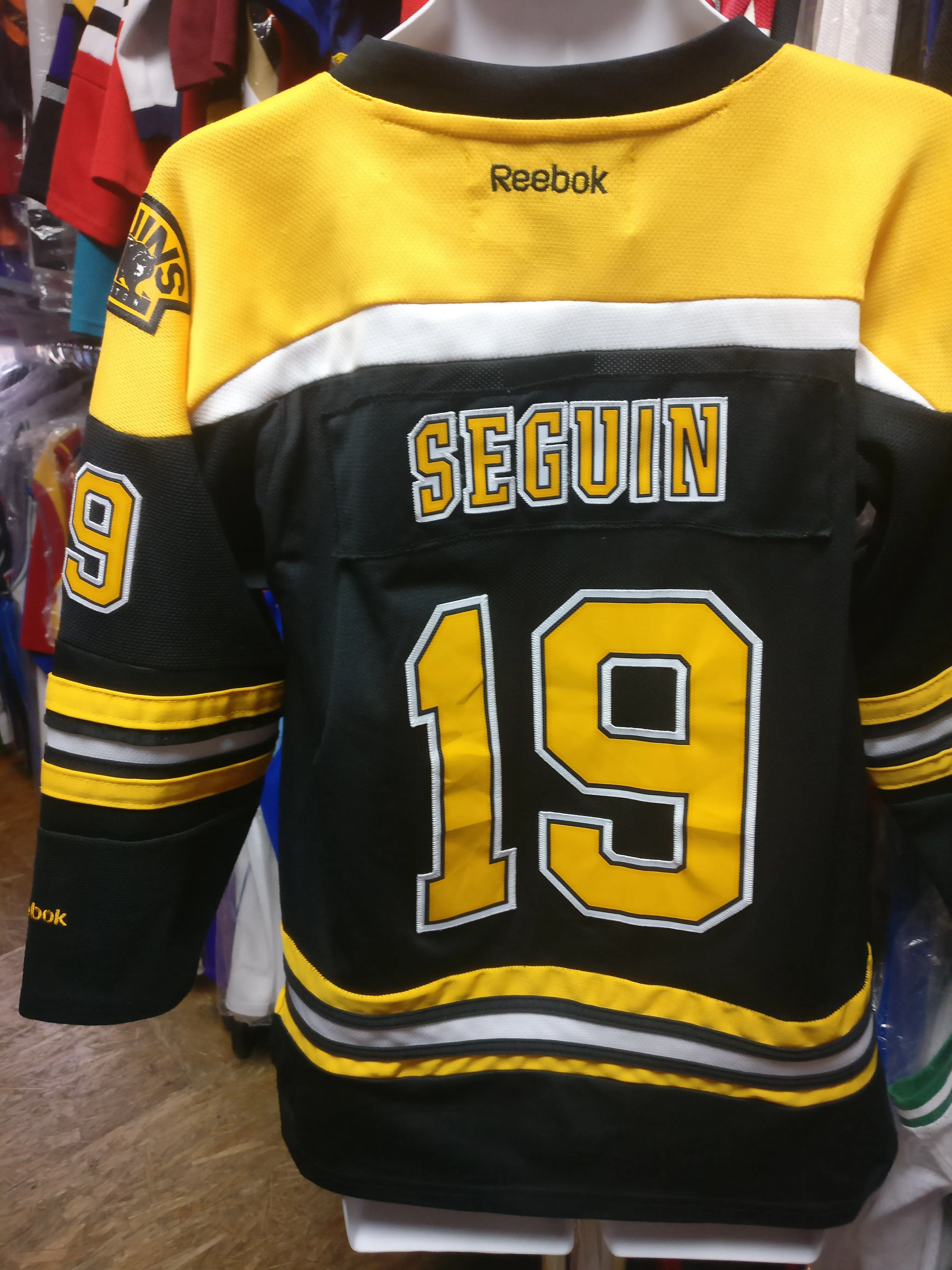 Vintage #19 TYLER SEGUIN Boston Bruins NHL Reebok Jersey YL/YXL