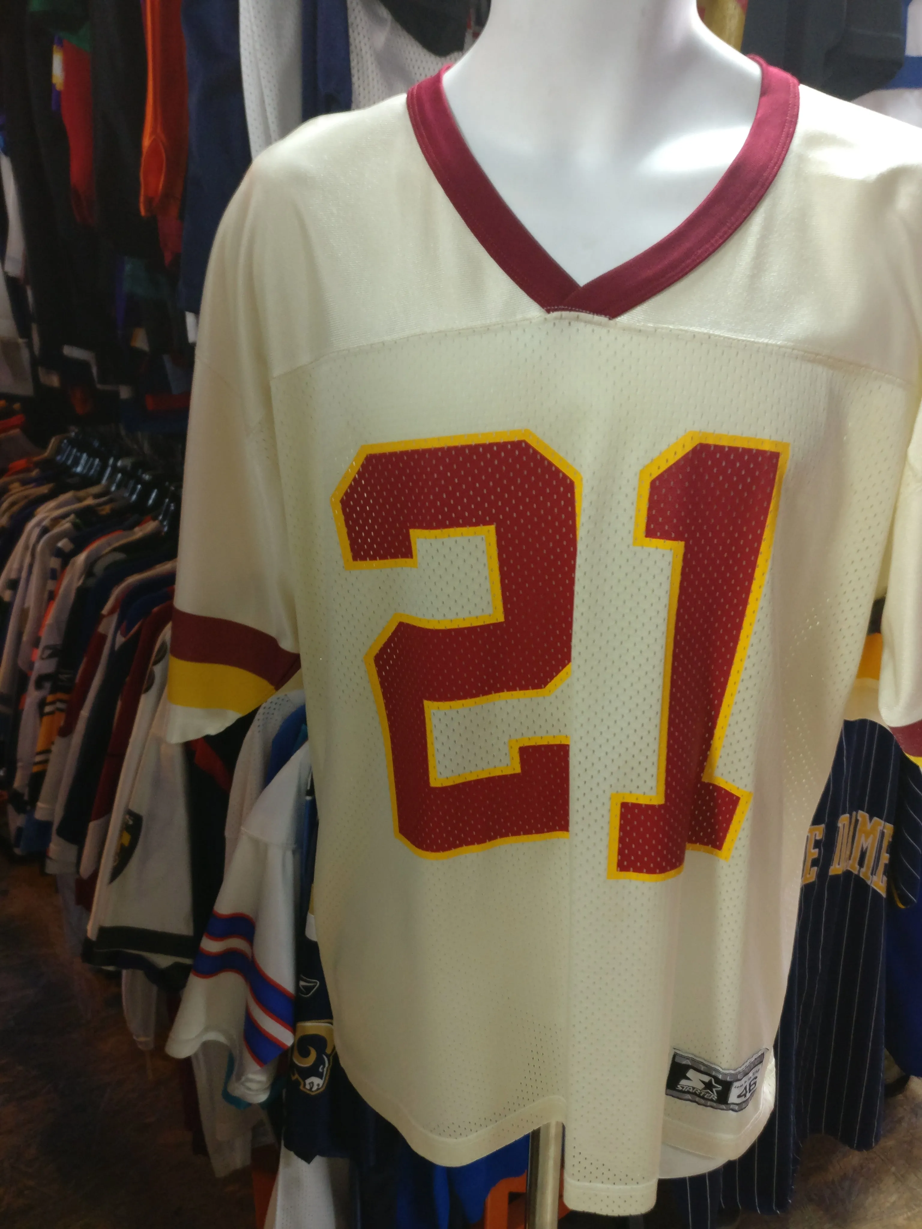 Vintage #21 TERRY ALLEN Washington Redskins NFL Starter Jersey 46 (M)