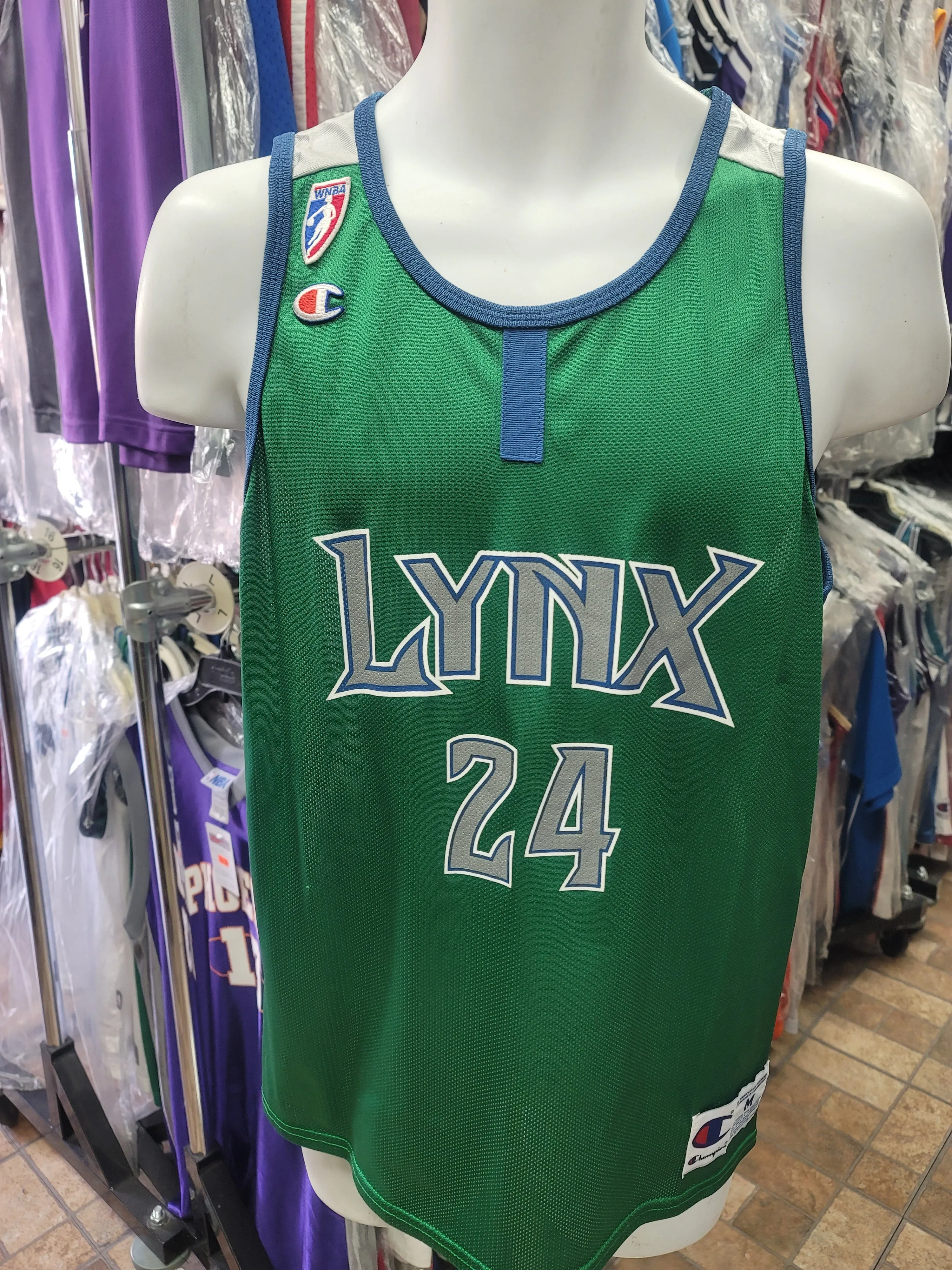 Vintage #24 KRISTIN FOLKL Minnesota Lynx WNBA Champion Jersey M