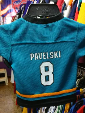 Vintage #8 JOE PAVELSKI San Jose Sharks NHL Jersey 18M (Deadstock)