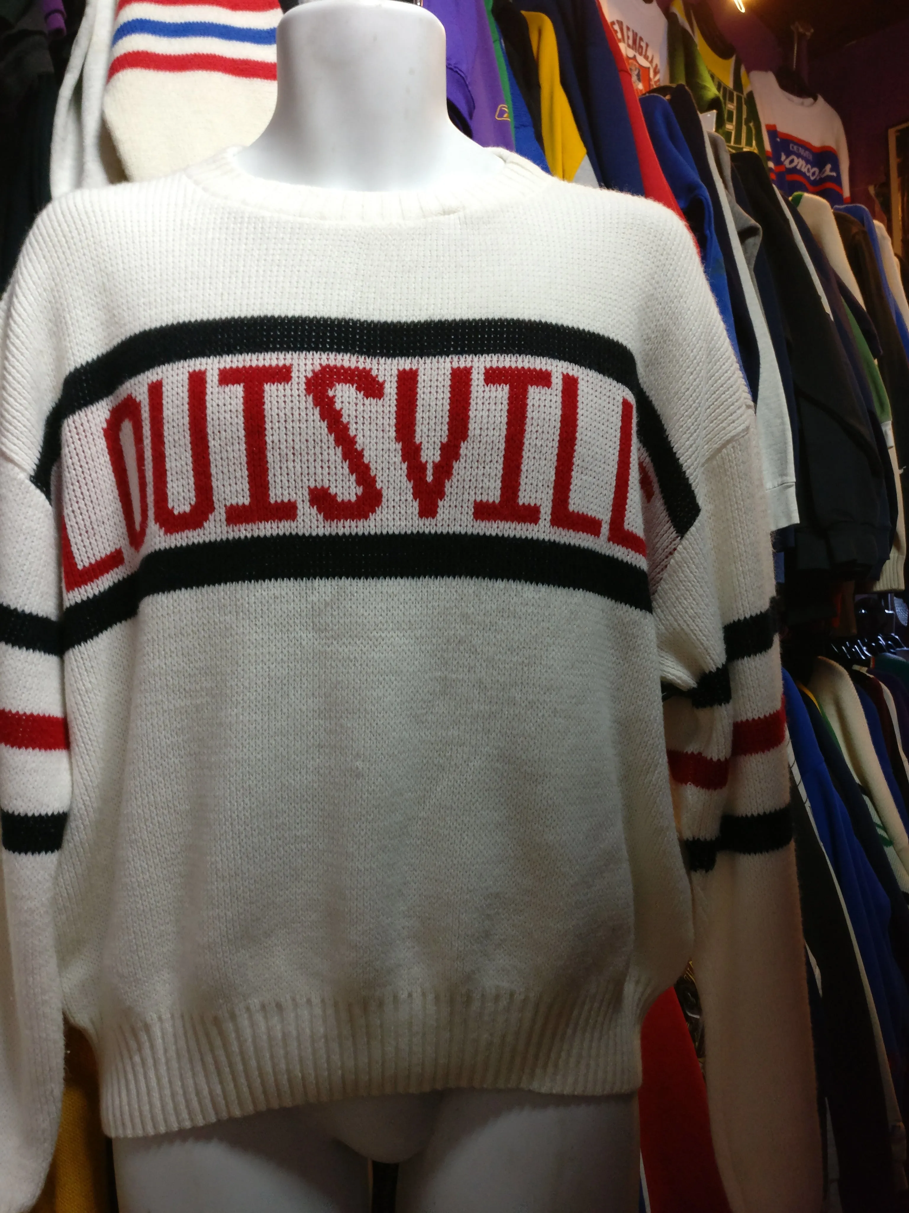 Vintage 80s LOUISVILLE CARDINALS NCAA Sweater XL