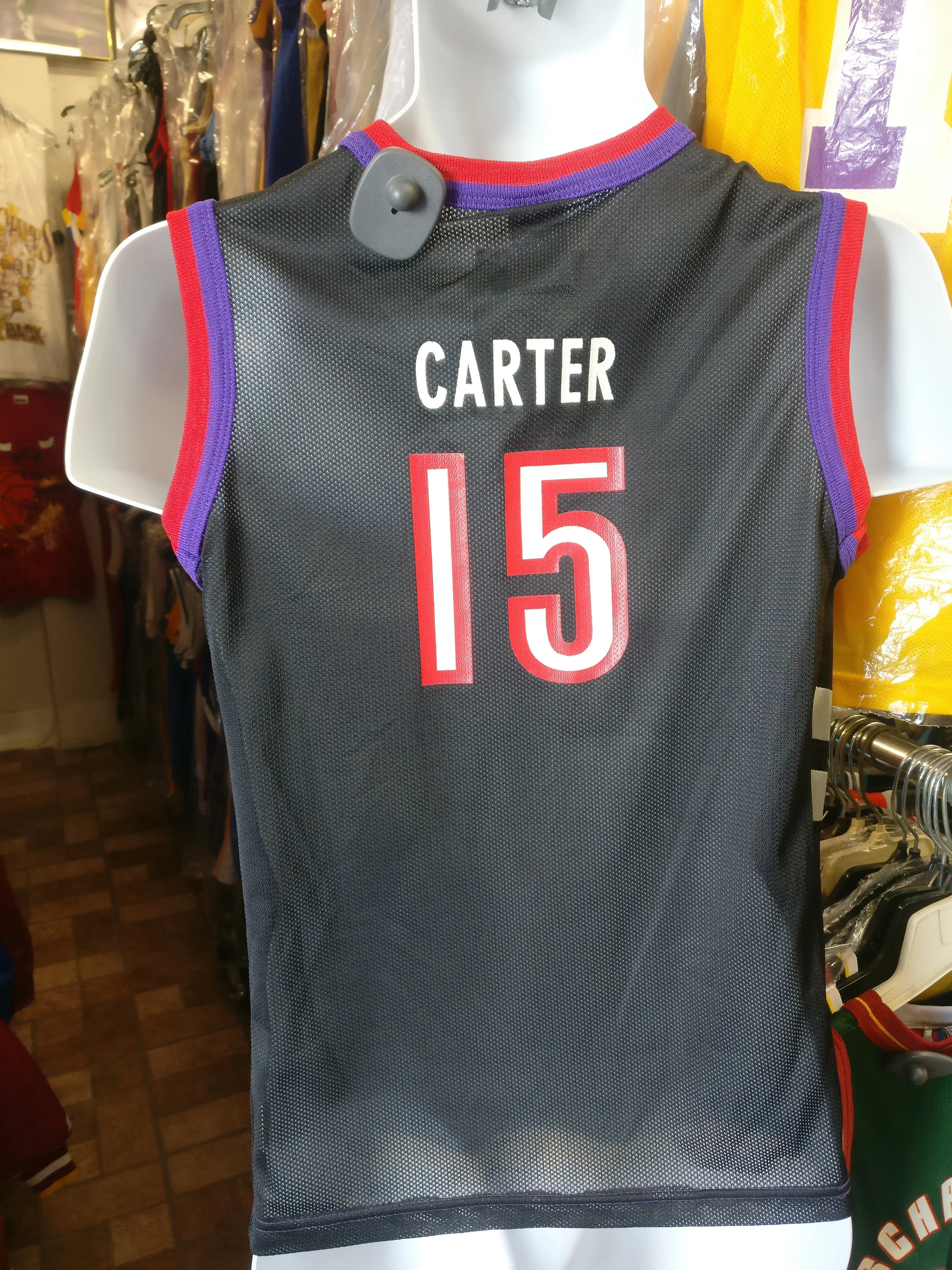 Vtg #15 VINCE CARTER Toronto Raptors Champion Jersey 10-12 (Deadstock)