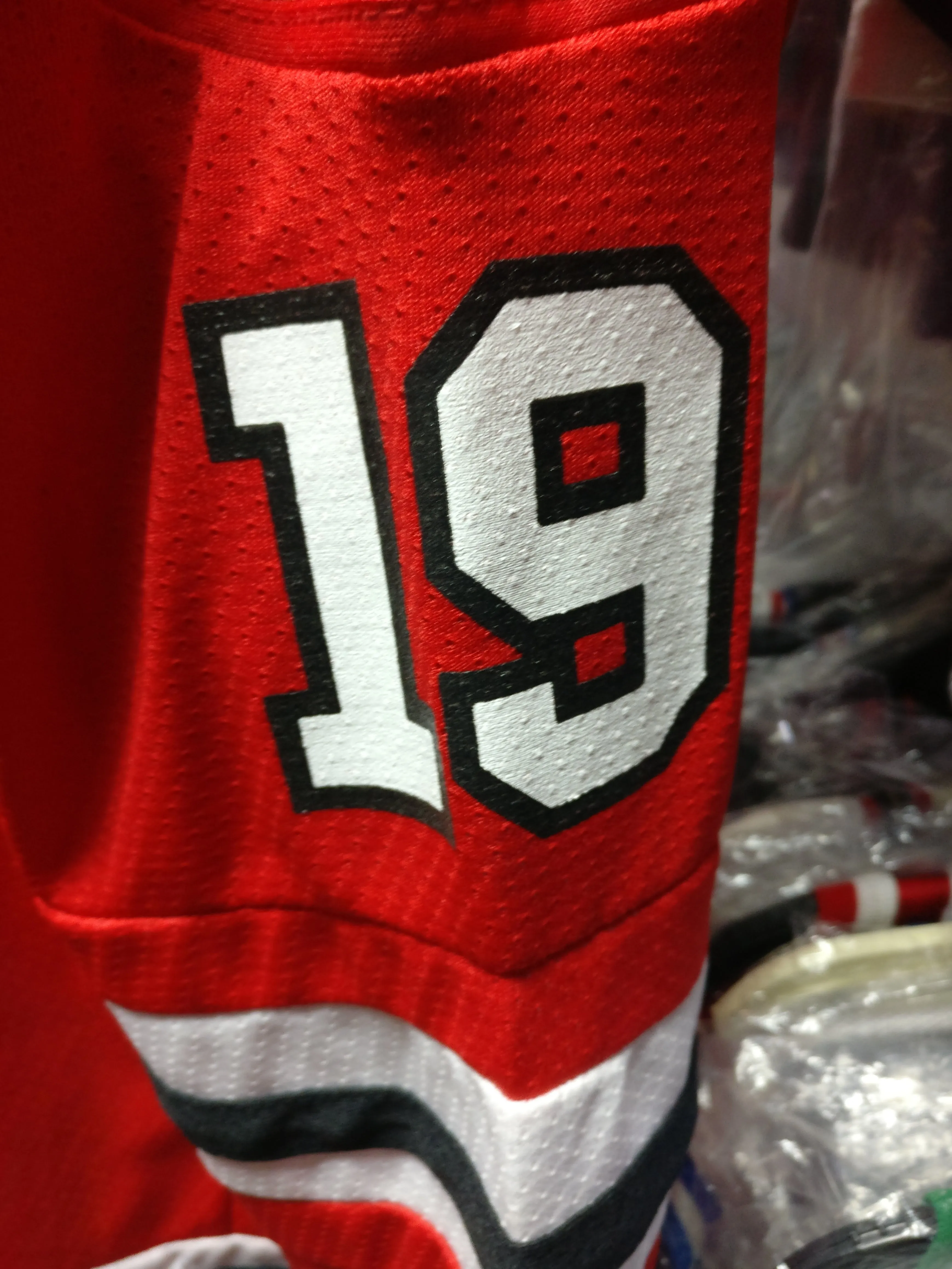 Vtg #19 JONATHAN TOEWS Chicago Blackhawks NHL Reebok Jersey YL/YXL