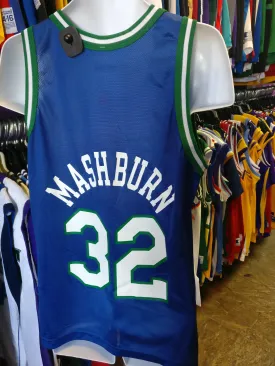 Vtg#32 JAMAL MASHBURN Dallas Mavericks NBA Champion Jersey 40Deadstock