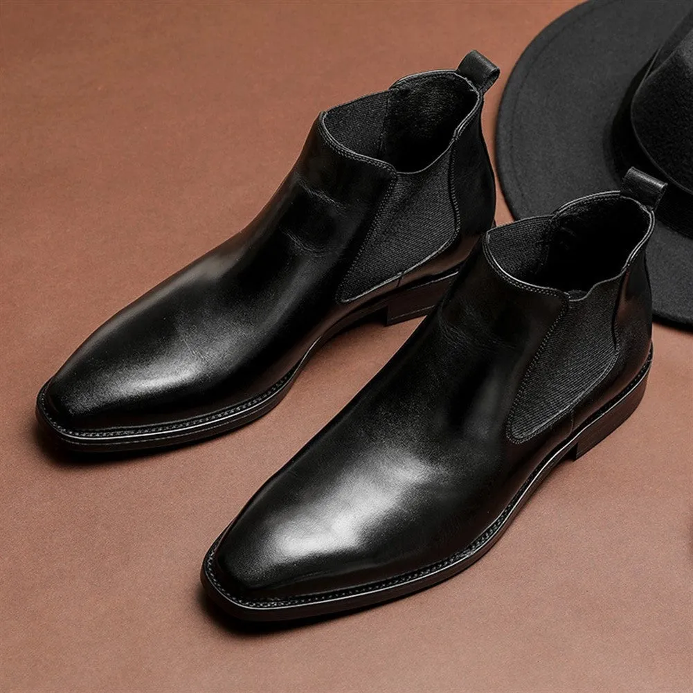 Waterproof Block Heel Chelsea Boot for Men