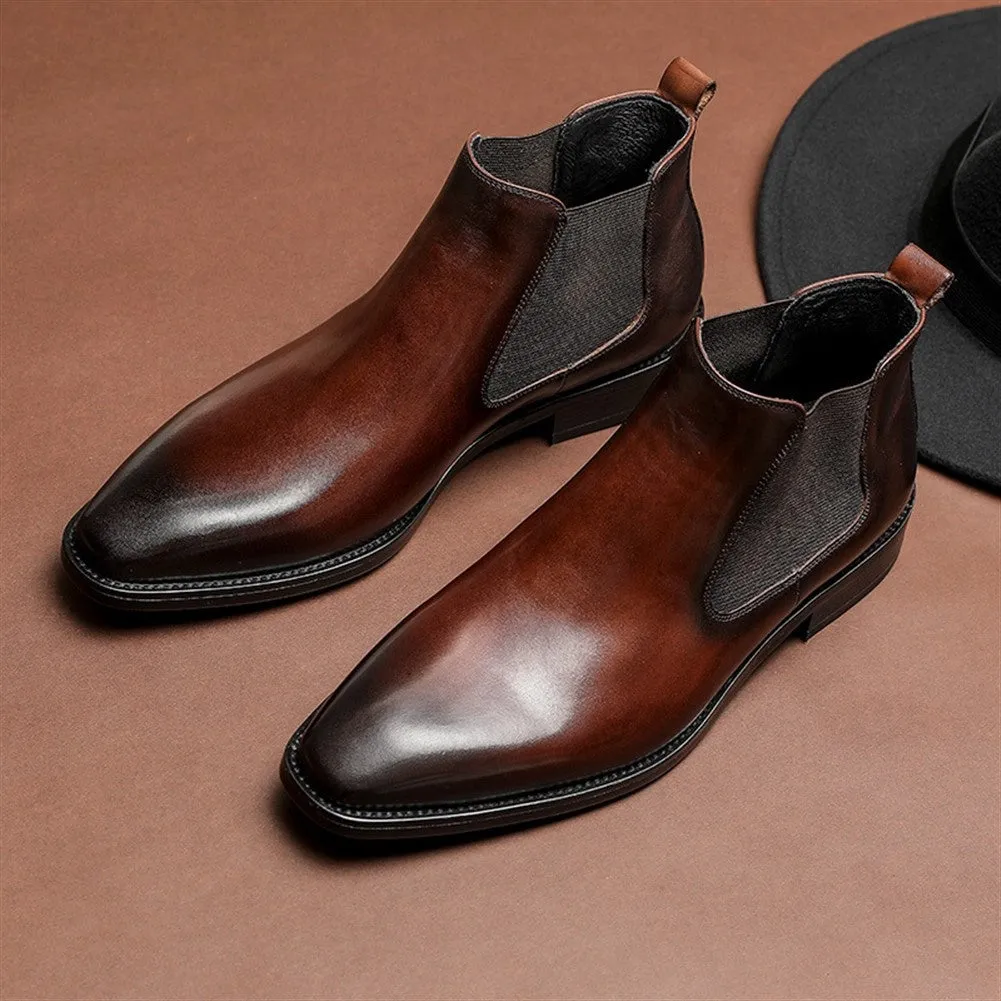 Waterproof Block Heel Chelsea Boot for Men