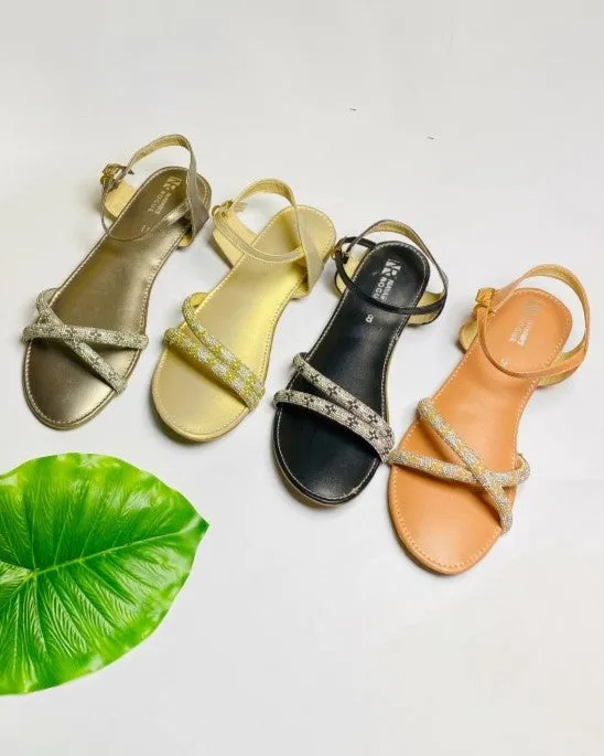 Womens Flat Sandals with Soft Jelly Sole