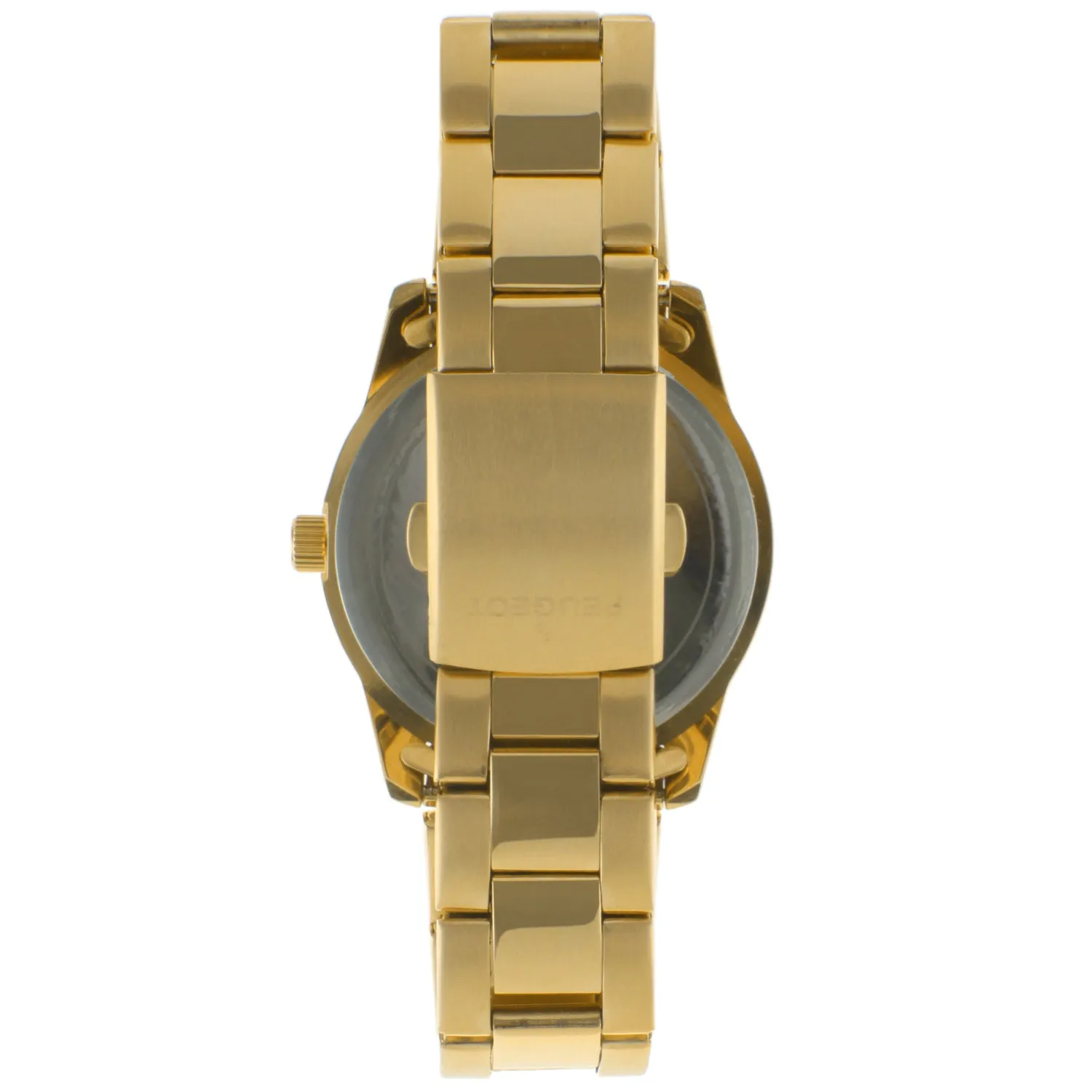 Womens Multi-Function Gold-Plated Watch with White Dial